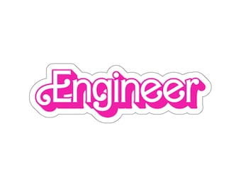 Pegatina troquelada de ingeniero: mujeres en STEM, feminismo, feminista, ingeniera, científica, ciencia