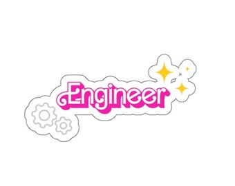 Ingenieur Kiss-Cut Sticker - Vrouwen in STEM-feminisme feministische vrouwelijke ingenieur wetenschapper wetenschap