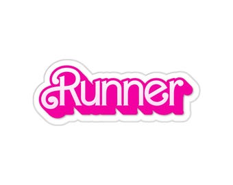 Runner Sticker - feminism feminist female runner athlete running sticker race racing