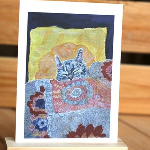 Chat au lit | Carte | Carte postale | DIN A6 | papier recyclé