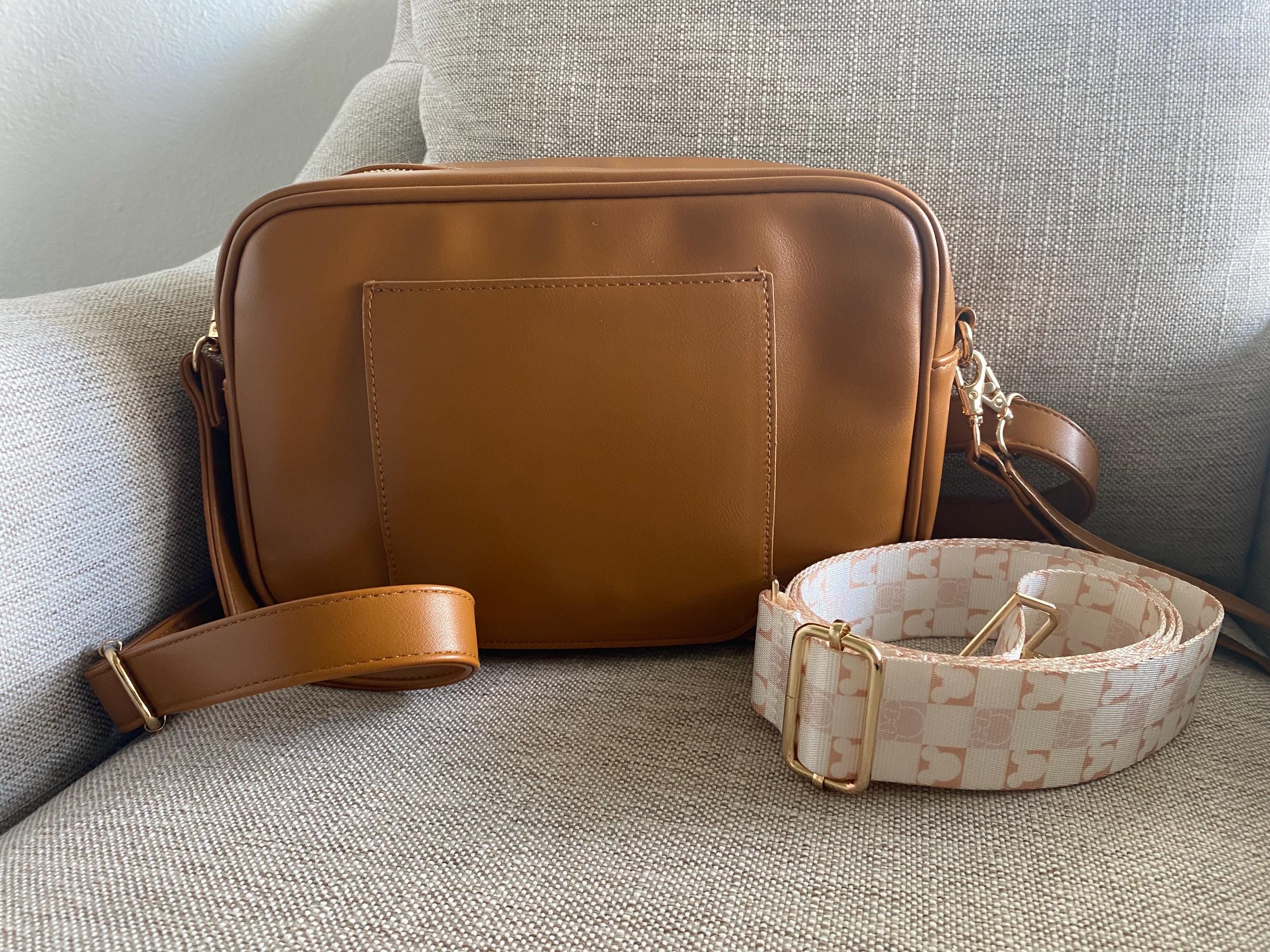 Itzy Ritzy Vegan Leather Crossbody Diaper Bag With Wipes Dispenser