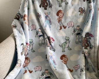 Toy Friends Stroller Blanket Magical Friends Stroller Blanket for Kids Minky Blanket with Stroller Ties Baby Blanket Gift for Baby Minky Dot