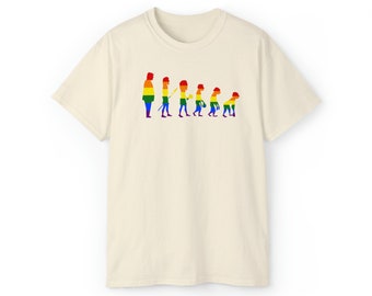 Evolution means everyone moves forward | Anti-Trump LGBTQ+ Graphic Tee | Political Statement Shirt | Resist MAGA Unisex T-Shirt