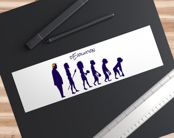 Put it on your bumper and let your commute do the talking | Anti-Trump Bumper Sticker | Waterproof Vinyl Car Decal