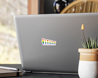 Anti-Trump LGBTQ+ KISS Sticker | Vinyl Decal | Resist Political Sticker