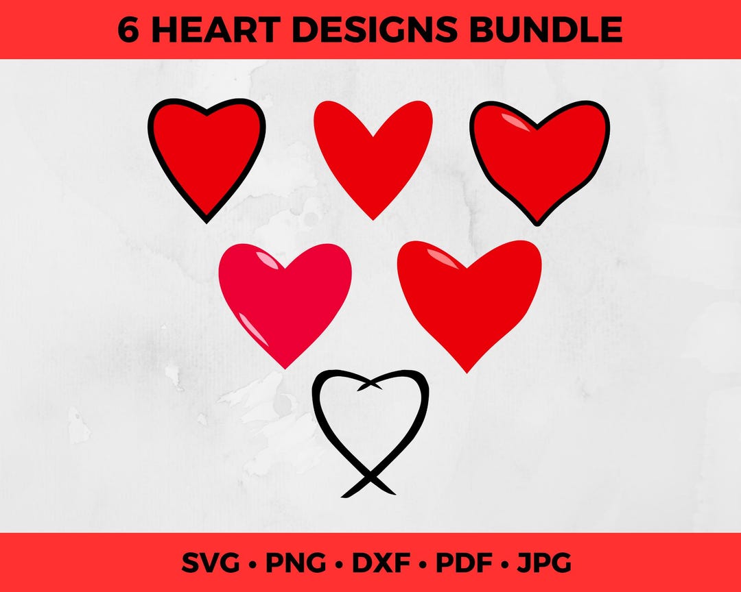 Heart SVG Bundle | Valentine's Day Cut Files (digital Download) - Etsy