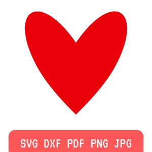 Heart Digital Instant Download, dxf, svg, pdf, png, jpg, Hand Drawn, Heart Clipart, Valentine