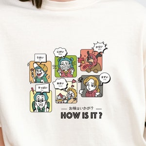 Camiseta de estudio japonés, camiseta con gráfico de expresiones japonesas para amantes de Japón, camiseta gráfica de dibujos animados de anime para amigos, regalo de Tokio, ilustrador japonés