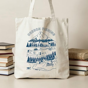 Oregon Natur Grafik Tasche pazifischer Nordwesten Einkaufstasche für Lebensmittelgeschäft Fitnessstudio Computer Schultasche Oregon Souvenir Geschenk für Outdoor-Liebhaber Geschenk
