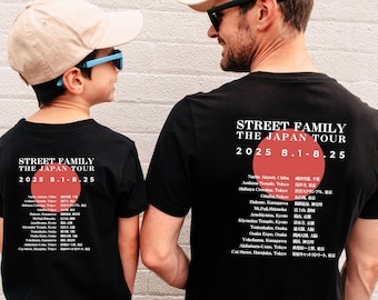 Custom Family Vacation T-shirt Travel Itinerary Tee Group Matching Outfits Japan trip Keepsake Family Reunion Photo Tees Vacation Crew Shirt