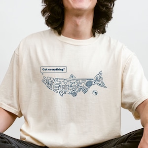 Pesca camicia divertente t-shirt attrezzatura da pesca Tee per pesca papà regalo camicia per amante della pesca regalo illustratore giapponese Tshirt attrezzatura da pesca