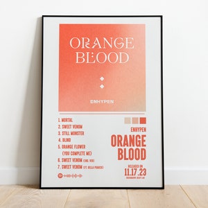 ENHYPEN Poster Album, Enhypen Orange Blood, Enhypen, Kpop Merch, album poster, album art, printable poster, kpop, enhypen merch