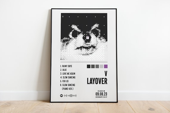 V-layover Poster Album, Wall Album Poster, Kpop, Bts, Custom Album