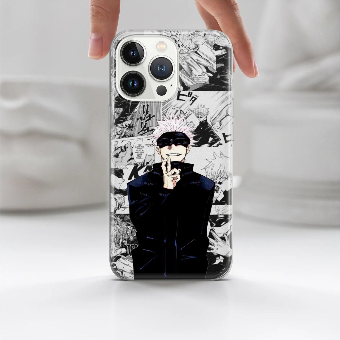 Gojo Satoru Phone Case Jujutsu Kaisen Cover for iPhone 15 14 13 SE