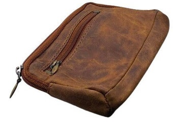 RoyalEM Vintage Style Genuine Leather Ladies Coin Purse/Men Coin Purse/Unisex Coin Purse