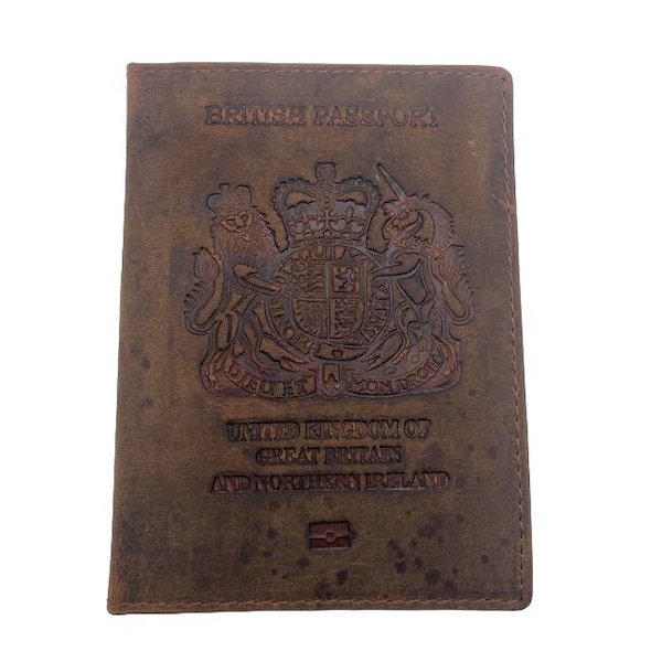 RoyalEM Genuine Leather Handmade Leather Passport Case , Leather Passport Cover, Passport Holder Leather Passport Case