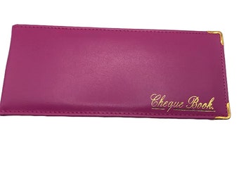 RoyalEM Pink Folding Leather Style Cheque Book Holder/Leather Style Cheque Book