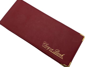 RoyalEM Burgundy Folding Leather StyleCheque Book Holder /Leather Style Cheque Book Cover/ Cheque Book Holder