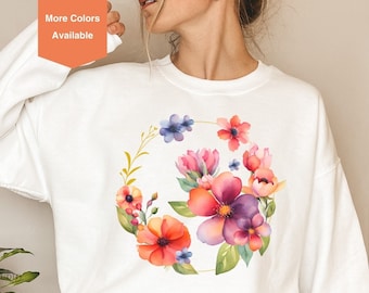 Wildflowers Sweatshirt, Boho Wildflowers Tshirt, Mothers Day Gift, Flower Shirt,Ladies Shirts,Flowers Lover Shirt,Floral Tshirt,Gift for Her