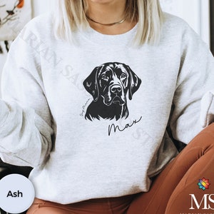 Custom Dog Face Sweatshirt, Personalized name Pet Owner Sweatshirt, Dog Mom Sweatshirt, Dog Lover Tee, New Dog Owner Sweatshirt, Pet Lover