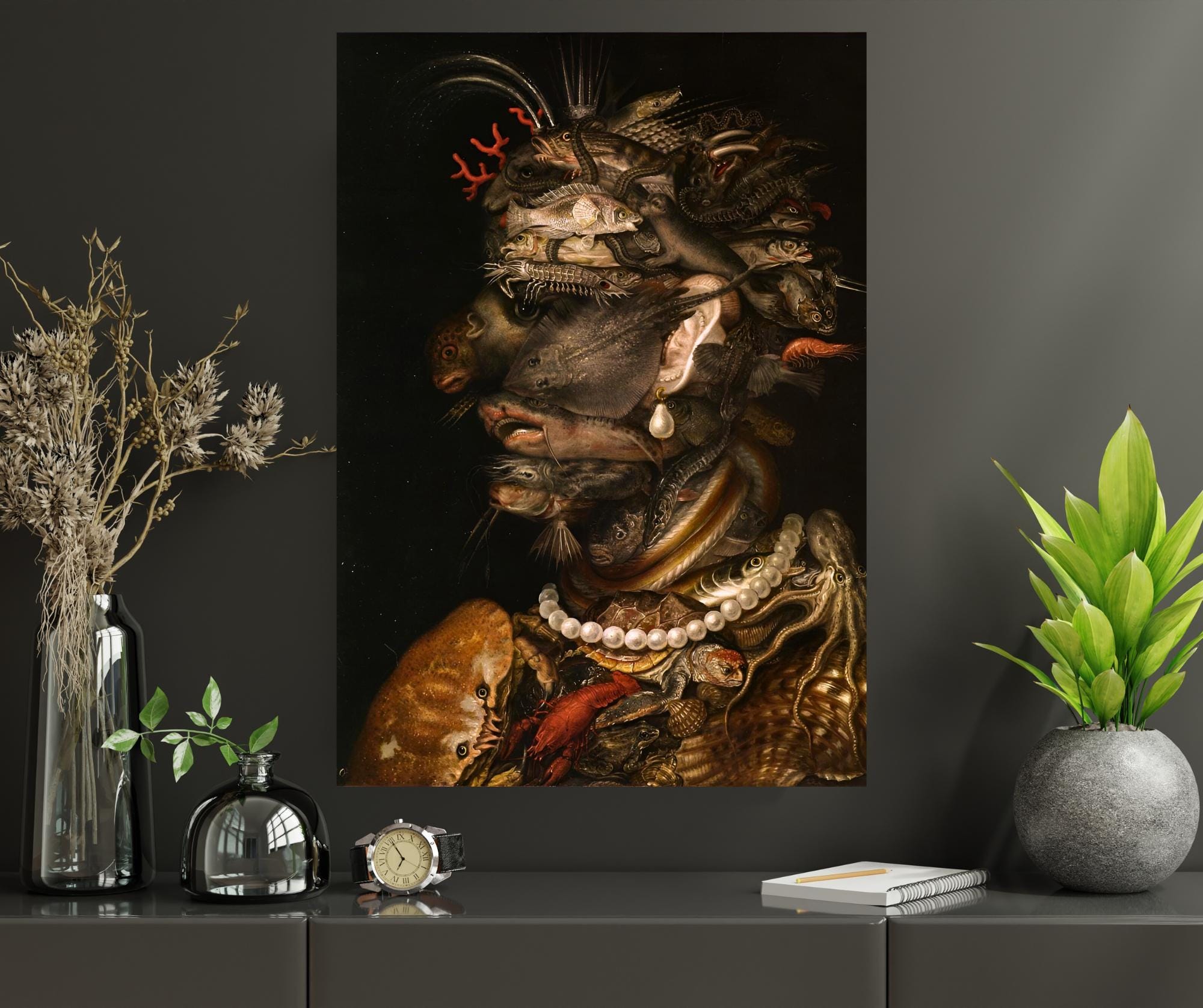 Giuseppe Arcimboldo Print, 1566. Vintage, the Water, Fine Art |600272 ...