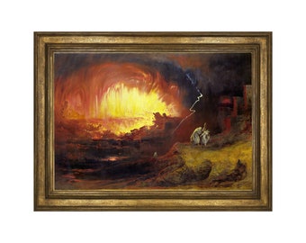 Sodom and Gomorrah print. Classic 19th-century fine art painting. Apocalypse, End of the World, Revelation, Flood. John Martin | 400322