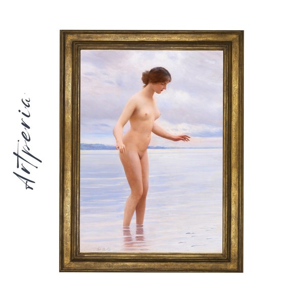 Frau am Strand - Druck, Fine Art, Kunstdruck, Eugene de Blaas, Eugenio de Blaas, erotischer Akt, | 900371