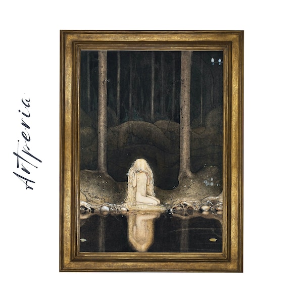 Prinzessin Tuvstarr Druck. Ca. 1913, Klassische Fine Art Gemälde Feen Elfe Naturgeist Mythologie John Bauer, Märchen, Kunstdruck Fee |600161