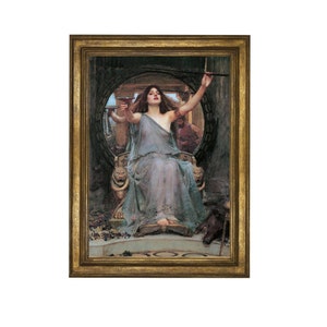 Odysseus print - Ulysses oil painting in the Pre-Raphaelite style. Reprint, art print, Waterhouse - 90088