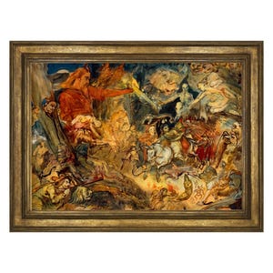 Teufelstanz Fine Art Druck. Hexentanz.  Vintage Kunst, Teufel, Hexe, Okkult, Gothic, Gemälde, Dark  -400206