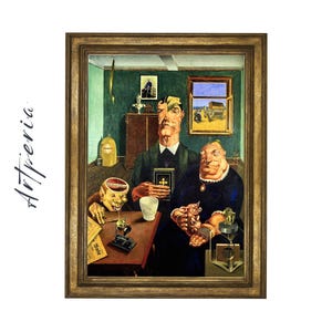 Industrial Farmers Fine Art Print. Georg Scholz, 1921, Weimar Republic, Satire, Satirical Art, Vintage, German Painting | 600328