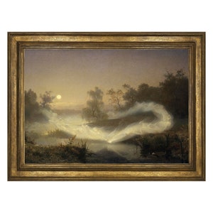 Tanz der Feen -Druck. Klassische Fine Art Gemälde Feen Elfe Naturgeist Mythologie August Malmström Tanzende Feen Kunstdruck Fee |400336