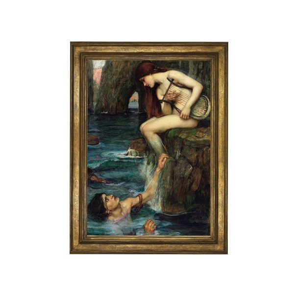 Die Sirene - Druck. Mythologie. Verführerin. Gemälde von Waterhouse, 1900  - 900954