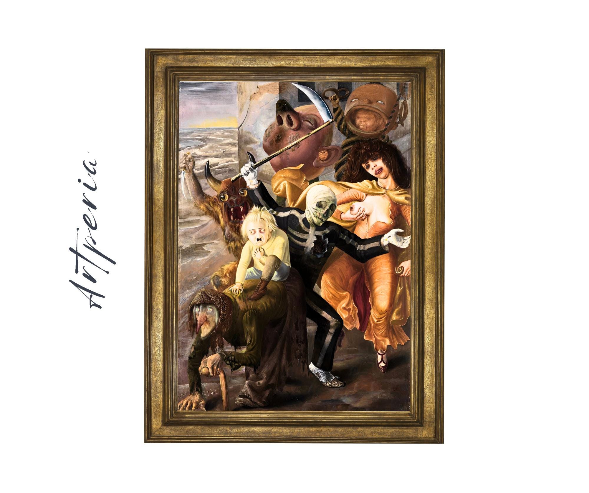 The Seven Deadly Sins Print. -reprint Otto Dix. Dark, Horror