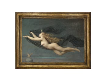 The Night of the Witch - Devil&#39;s Dance, Witch&#39;s Dance, various colors! Vintage Art, Devil, Witch, Occult, Gothic, Painting, Dark -19242