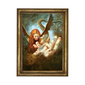 Lilith & Eva Druck- Fine Art Druck! Vintage Kunst, Lilith, Adam, Bibel, Schöpfung, Moses, Teufel, Hexe, Okkult, Gothic, Dark, Hexen  |BS1