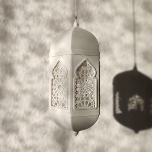 Ramadanlykta Fanous – Orientalisk dekor och Eid-present – Islamiska geometriska mönster – 3D-tryckt plast – Modern islamisk design