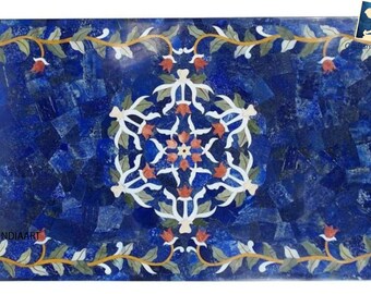 Bule Rectangle Dining Table Top Coffee Table Center Table, Kitchen Table, Natural Lapis Lazuli Semi Precious Stone Handmade Home Decor Etsy
