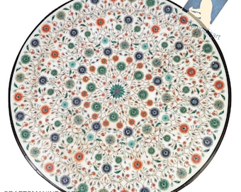 White Marble Dining Table Top Coffee Table Handmade Semi Precious Stone Pietra Dura Work Art Home Decor Gift Etsy.com 50% UP TO 60 Discount