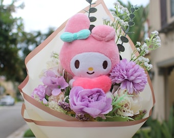 Sanrio My Melody Bouquet, Sanrio Heart Series, Sanrio, Sanrio Plush, Sanrio Gifts, Kawaii Sanrio, Sanrio valentine's day gift