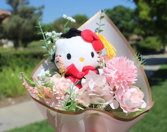 Bouquet Sanrio Hello Kitty, série de remise des diplômes Sanrio, Sanrio, peluche Sanrio, cadeau de remise des diplômes Sanrio, Kawaii Sanrio, bouquet de remise des diplômes Sanrio