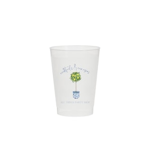 Personalized Frosted Cups, Shatterproof, Frost Flex, Personalized Plastic Party Cups