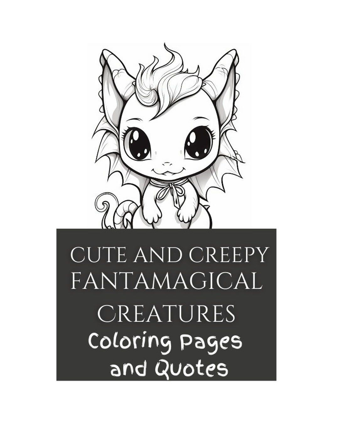 Creepy Cute Coloring and Quotes - Etsy