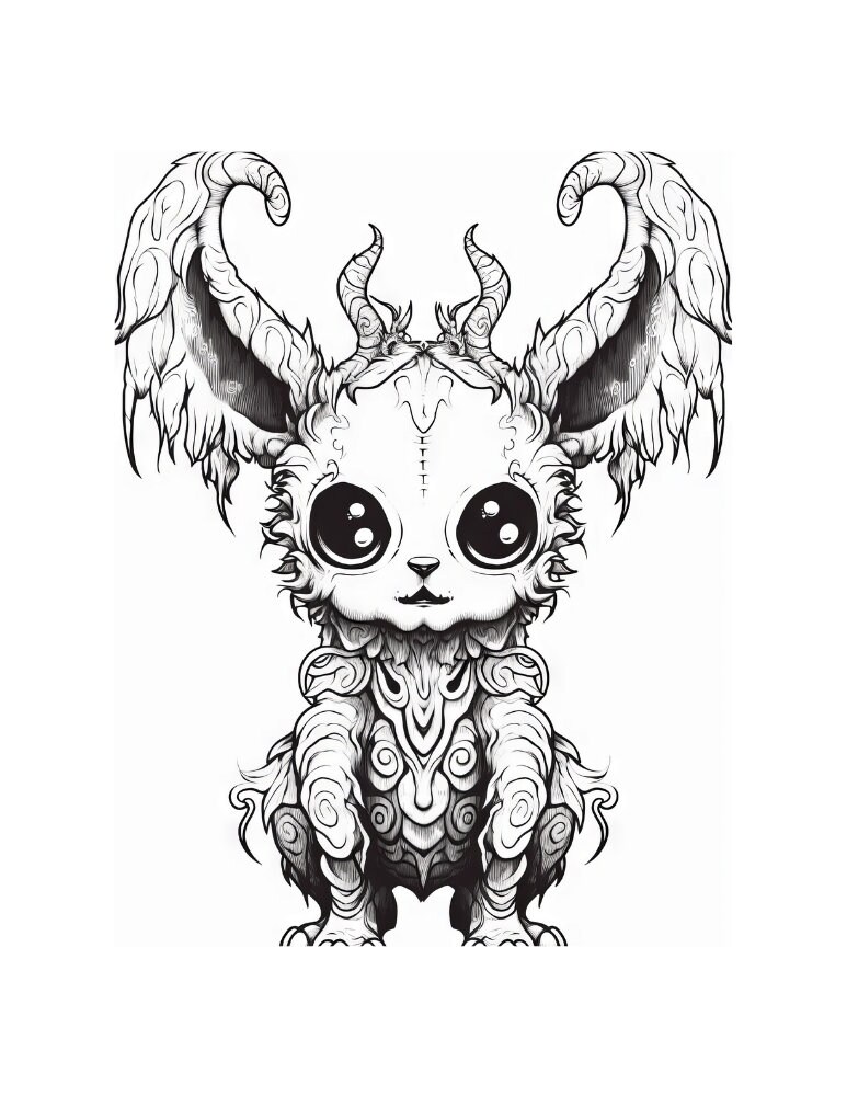 Creepy Cute Coloring and Quotes - Etsy