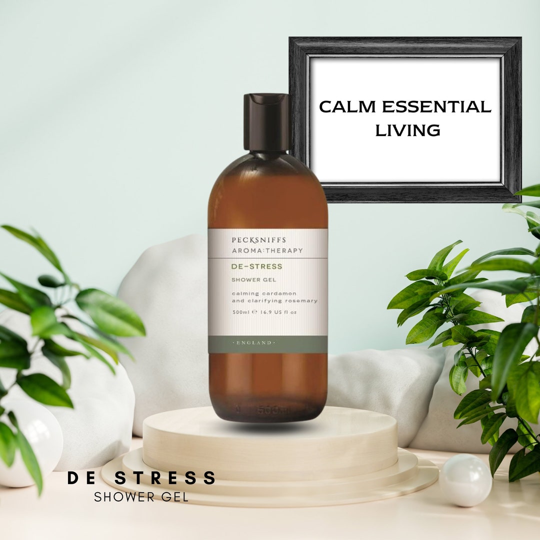 Aromatherapy Shower Gel 500ml. Cruelty Free Body Wash Soap, De Stress