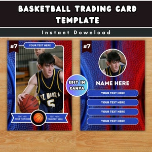 Modèle personnalisable de carte à collectionner de basketball pour une équipe, un parfait entraîneur et des cadeaux de basketball pour maman et papa