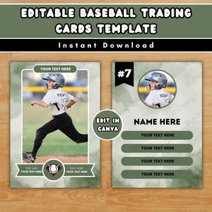 Carta collezionabile di baseball modificabile - Regali personalizzabili per la squadra di baseball - Modello di carta collezionabile per tutte le stelle - Regalo personalizzato perfetto per la mamma!