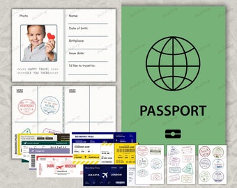 Printable US Passport for Kids: Travel Adventure Set (Digital Download)