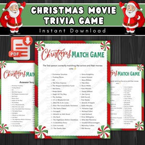 Christmas Movie Trivia Game: Family Holiday Fun (PDF Pattern)