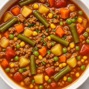 Easy Hamburger Soup Recipe: Instant PDF Download